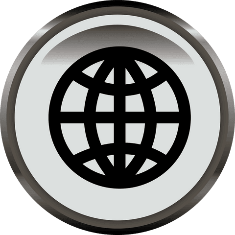 transparent vector globe icon in grey circle on clear background - Download Free Stock Videos Pikwizard.com