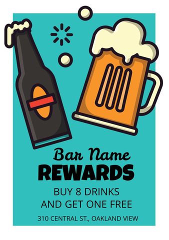 loyalty rewards promotion with beer mug and bottle - Download Free Stock Templates Pikwizard.com