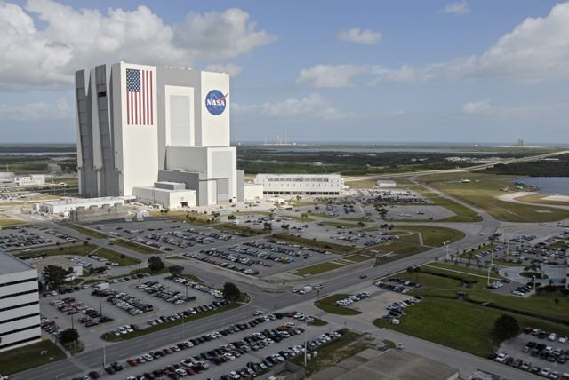 Aerial View of NASA's Vehicle Assembly Building at Cape Canaveral - Download Free Stock Images Pikwizard.com