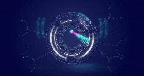 Tech-Inspired Digital Radar Interface on Dark Background - Download Free Stock Images Pikwizard.com