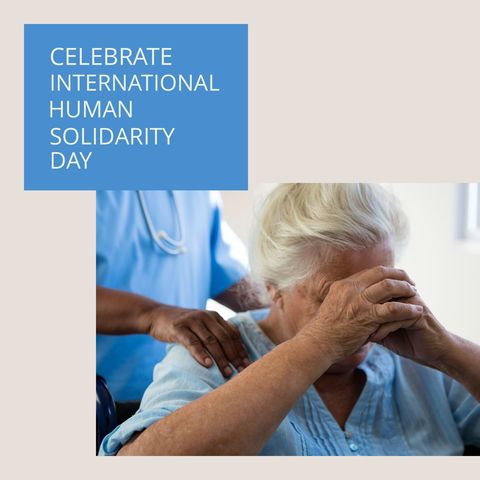 Caregiver Supporting Senior Woman on International Human Solidarity Day