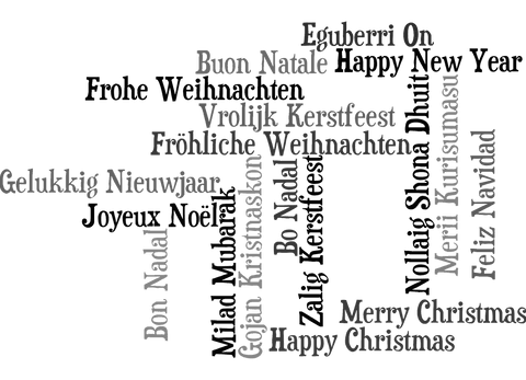 multilingual new year wishes on transparent background - Download Free Stock Videos Pikwizard.com