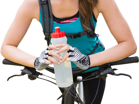 transparent image of cyclist holding water bottle mid-journey - Download Free Stock Videos Pikwizard.com