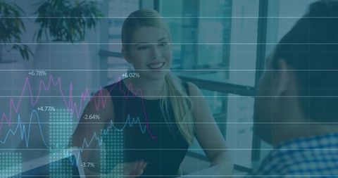 Analyzing Financial Data in Modern Office with Graph Overlays