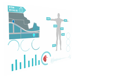transparent digital interface with health data visualization - Download Free Stock Videos Pikwizard.com