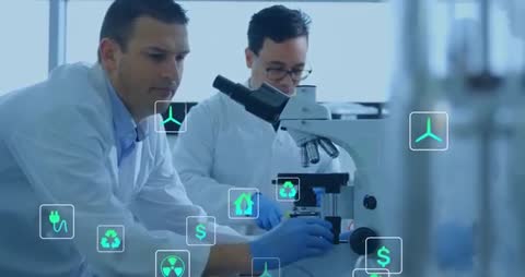 Researchers Innovating with Energy Icons in Laboratory Setting