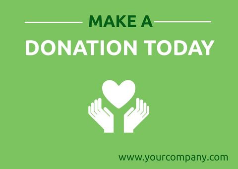 Encourage Generosity with Heart and Hands Donation Graphic - Download Free Stock Templates Pikwizard.com