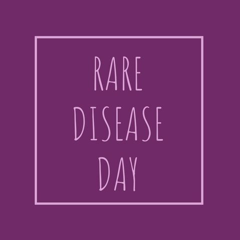 Awareness Graphic for Rare Disease Day on Purple Background - Download Free Stock Templates Pikwizard.com