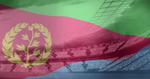 Eritrean Flag Overlay on Sports Stadium Scene - Download Free Stock Images Pikwizard.com