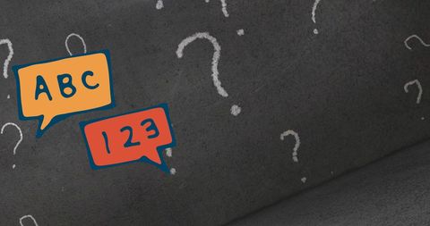 Speech Bubbles and Question Marks in Education Theme