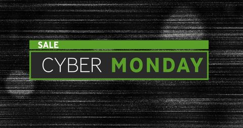 Cyber Monday Sale Banner on Distressed Black Background - Download Free Stock Images Pikwizard.com
