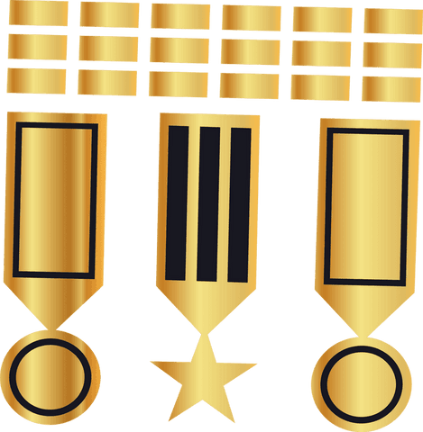 gold medals and ribbons on transparent background for achievements - Download Free Stock Videos Pikwizard.com