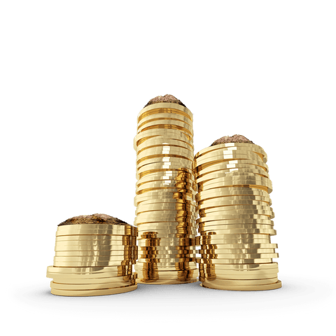 stacks of gold coins on transparent background - Download Free Stock Videos Pikwizard.com