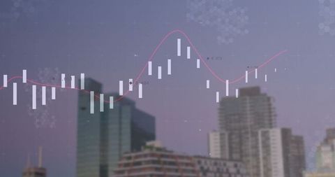 global financial data analytics with urban skyline background - Download Free Stock Images Pikwizard.com