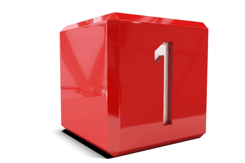 glossy red cube with number one on transparent background - Download Free Stock Videos Pikwizard.com