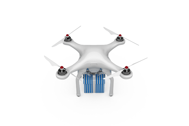 High Angle View Transparent Background Drone Delivering Gift Box - Download Free Stock Videos Pikwizard.com