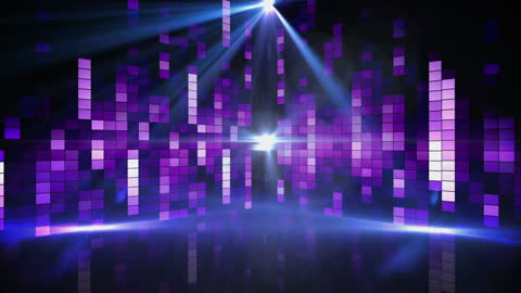 Dynamic Purple Lights on Black Background