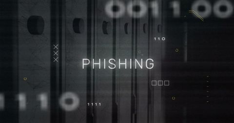 Digital Concept of Phishing Overlaid on Data Processing Visual - Download Free Stock Images Pikwizard.com