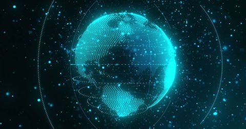 Digital Network of Connections Over Glowing Globe Concept Art - Download Free Stock Images Pikwizard.com