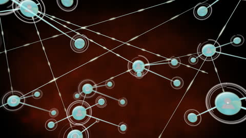 Digital Network Connects Nodes for Data Communication