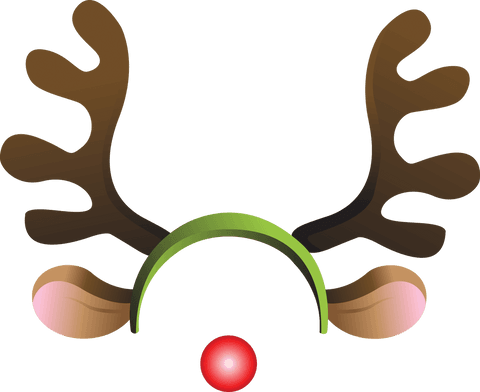transparent reindeer antler headband with red nose - Download Free Stock Videos Pikwizard.com
