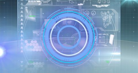Futuristic Digital Interface with Graphs and Radar Overlay - Download Free Stock Images Pikwizard.com