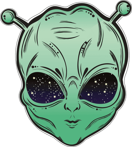 smiling green alien head on transparent background - Download Free Stock Videos Pikwizard.com