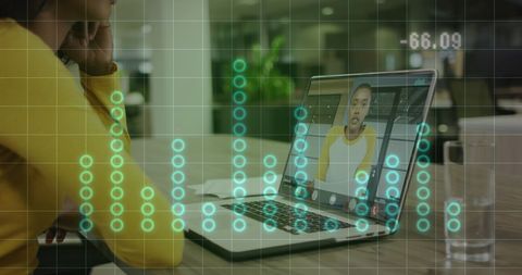 Virtual Meeting with Data Processing Elements and Graphs Overlay