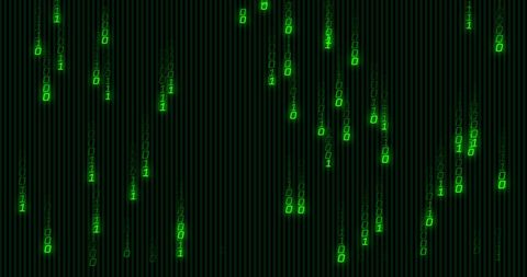 Green Binary Code Data Stream on Black Background - Download Free Stock Images Pikwizard.com