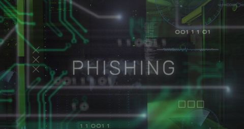 Phishing Text with Data Processing Graphics in Digital Security Concept - Download Free Stock Images Pikwizard.com