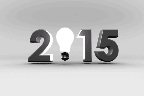 2015 with lightbulb creative transparent new year design