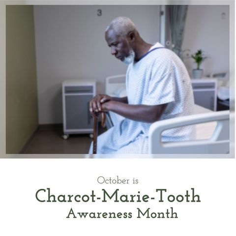 Senior contemplating during cmt awareness month campaign