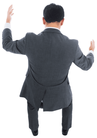back view of assertive businessman on transparent background - Download Free Stock Videos Pikwizard.com