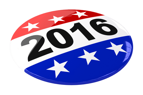 patriotic 2016 election button on transparent background - Download Free Stock Videos Pikwizard.com