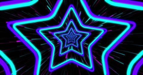Neon Blue Stars and Light Trails Abstract Background - Download Free Stock Images Pikwizard.com