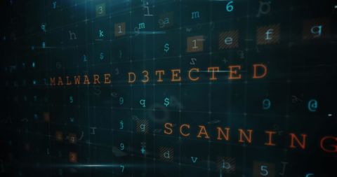 Cybersecurity Alert Text with Digital Data Interface - Download Free Stock Images Pikwizard.com