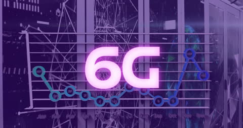 6G Network Diagram with Data Analysis Elements