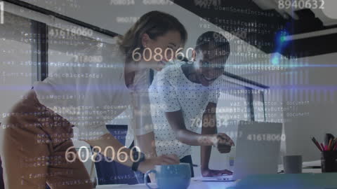 Innovative Business Team Analyzing Data in Modern Office