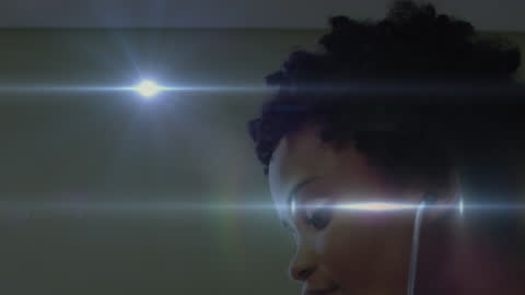 Digital Animation of Female Doctor with Futuristic Light Effects