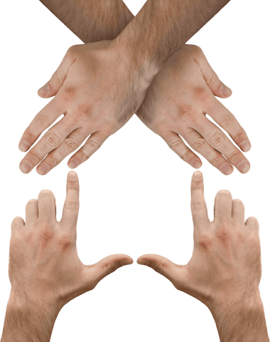 hands forming house shape on transparent background - Download Free Stock Videos Pikwizard.com