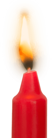 glowing red candle with warm flame on transparent background - Download Free Stock Videos Pikwizard.com