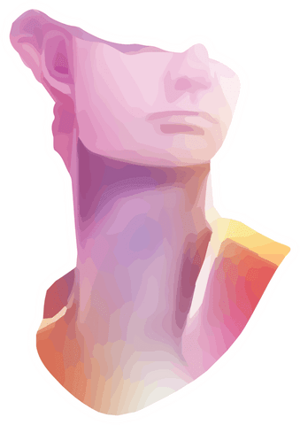 abstract low poly bust with gradient colors on transparent background - Download Free Stock Videos Pikwizard.com