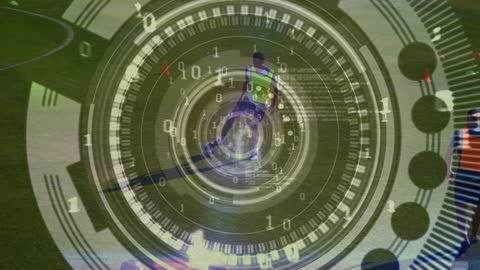 Digital Analysis in Football Training with Binary Code Overlay
