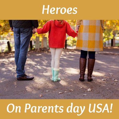 Family enjoying autumn walk in park for parents day