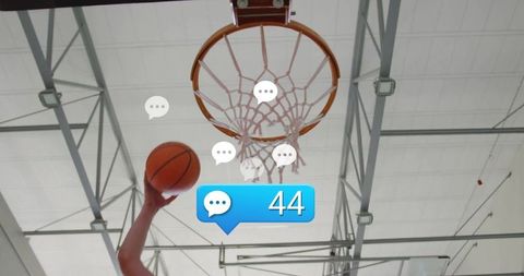 Basketball Player Scoring with Social Media Interaction Concept