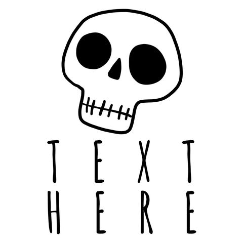 minimalist skull illustration for creative halloween designs - Download Free Stock Templates Pikwizard.com