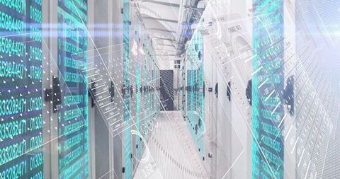 Holographic Data Projection in High-Tech Server Room