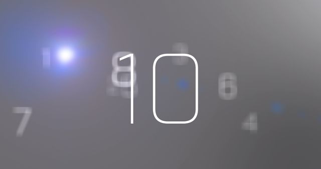 Digital generated image of countdown timer against grey background