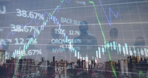 Global Finance Concept with Market Data Over City Skyline - Download Free Stock Images Pikwizard.com