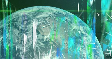 Digital Network Illustration Over Globe Representing Global Connectivity - Download Free Stock Images Pikwizard.com